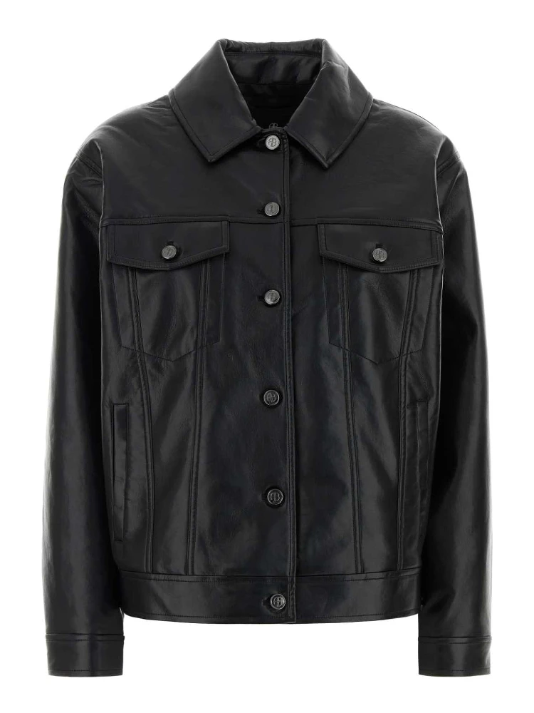 RORY JACKET - BLACK RECYCLED LEATHER