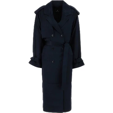RICKIE MAXI TRENCH - NAVY