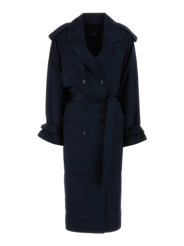 RICKIE MAXI TRENCH - NAVY