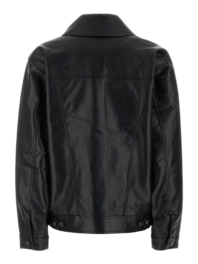 RORY JACKET - BLACK RECYCLED LEATHER