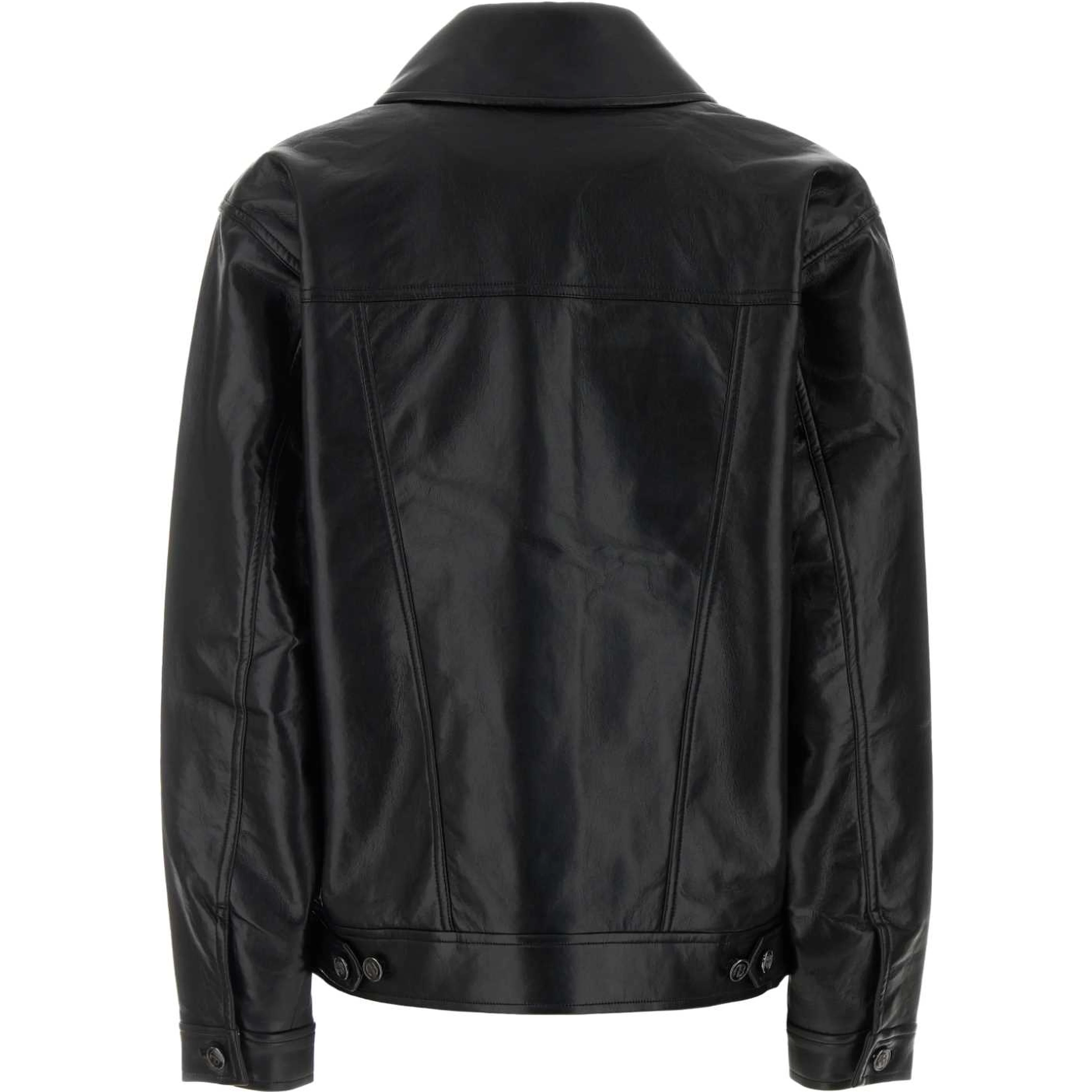RORY JACKET - BLACK RECYCLED LEATHER