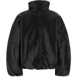 CYRUS JACKET - BLACK RECYCLED LEATHER