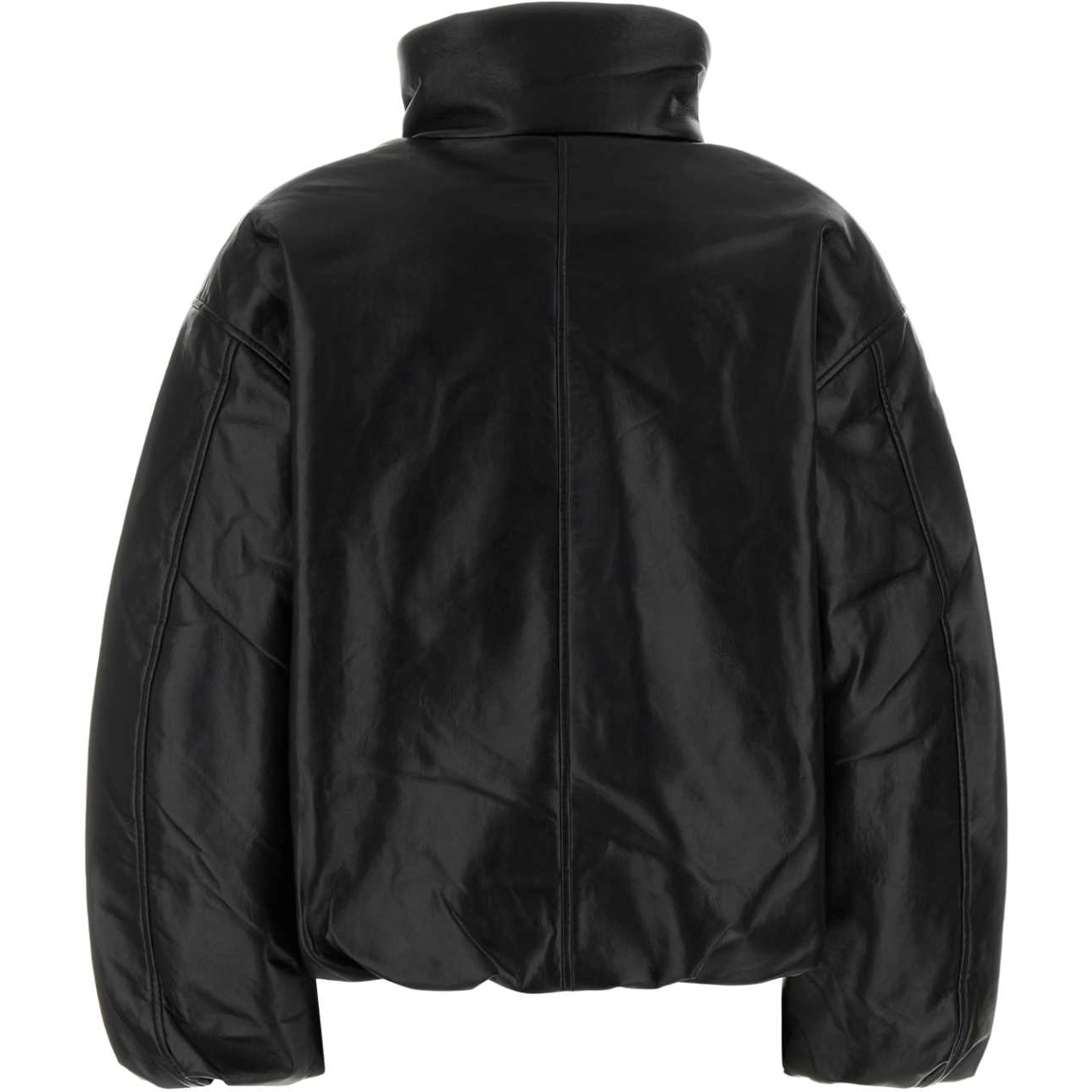 CYRUS JACKET - BLACK RECYCLED LEATHER