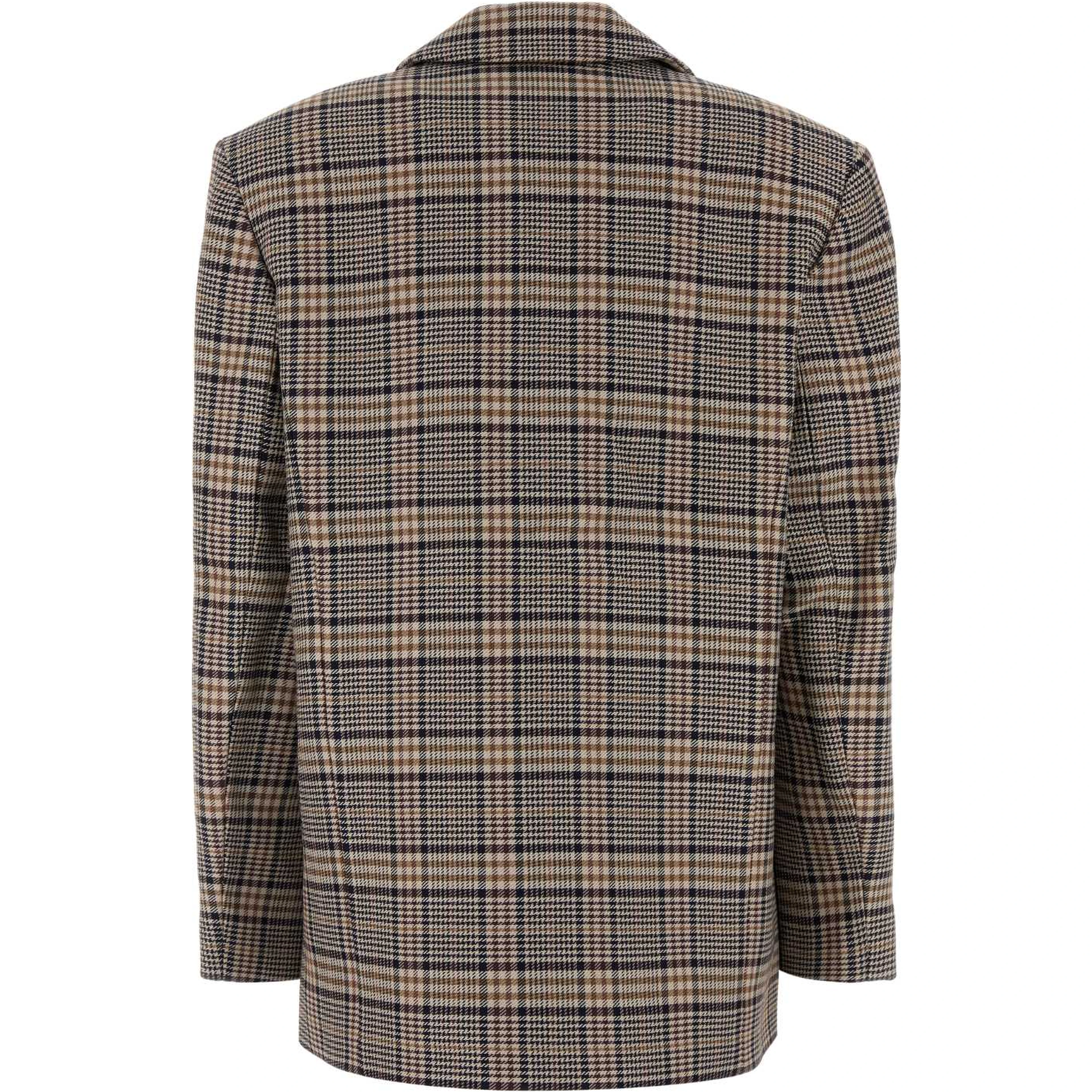 QUINN BLAZER - BEIGE AND NAVY CHECKS