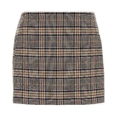 TIERRA SKIRT - BEIGE AND NAVY CHECKS