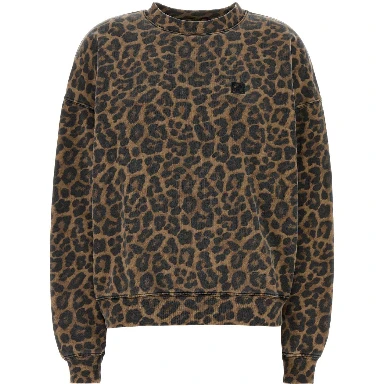 MILES SWEATSHIRT - BLACK AND BROWN LEOPARD