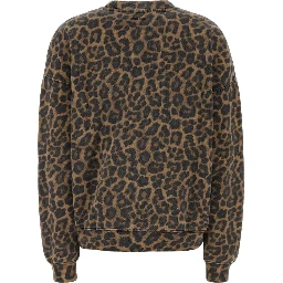 MILES SWEATSHIRT - BLACK AND BROWN LEOPARD