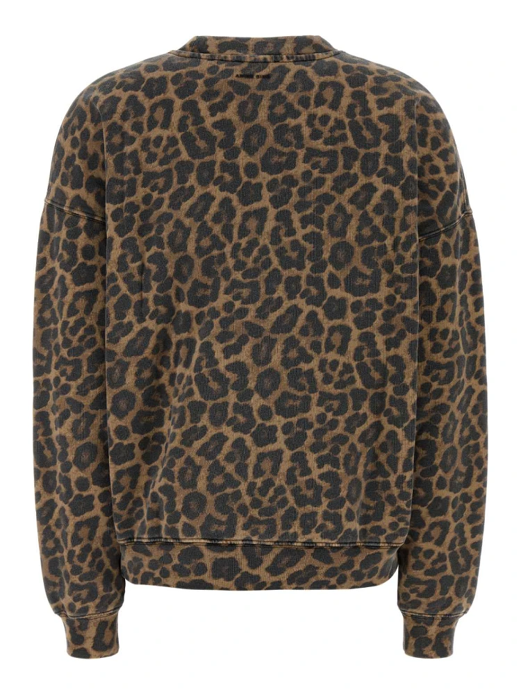 MILES SWEATSHIRT - BLACK AND BROWN LEOPARD alternative