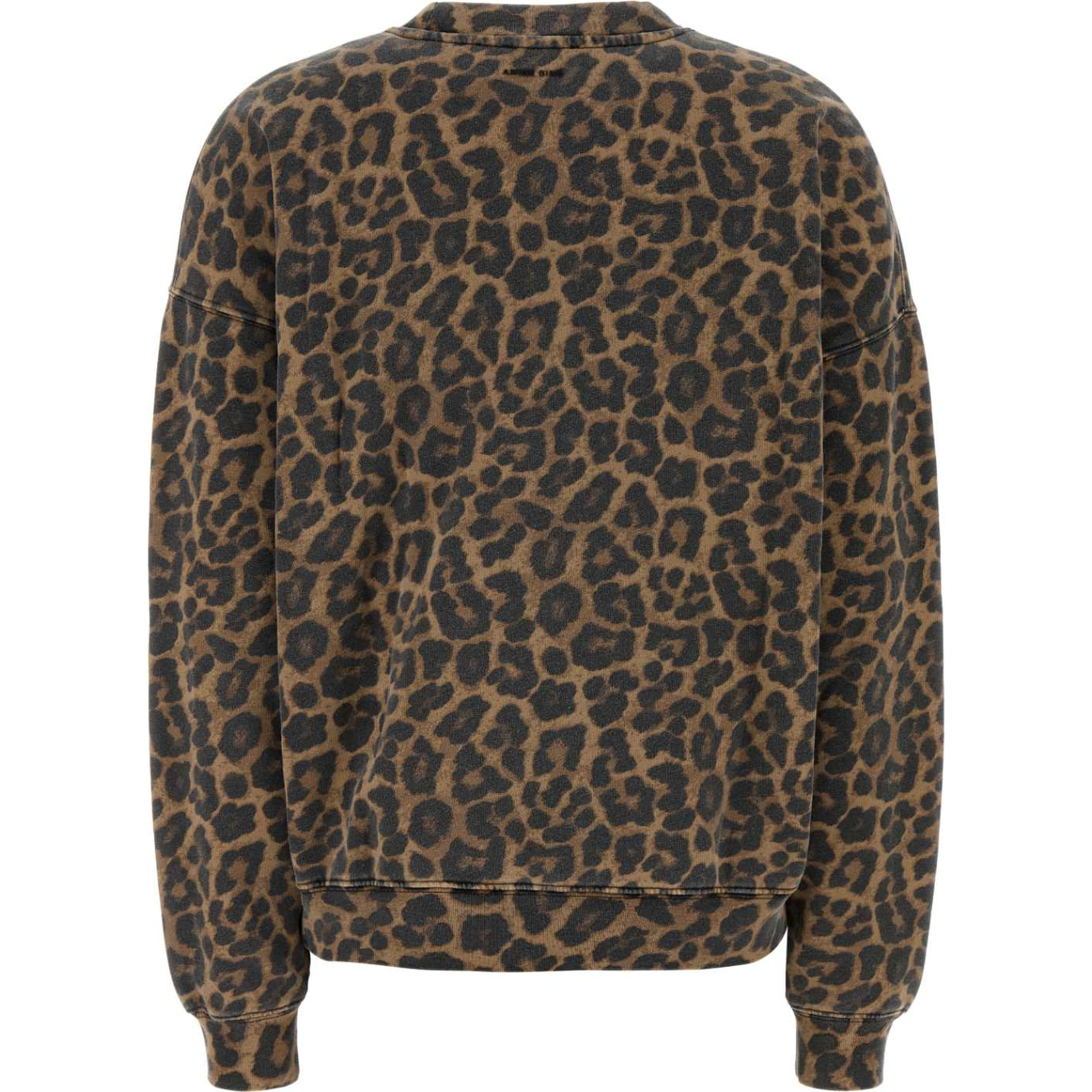 MILES SWEATSHIRT - BLACK AND BROWN LEOPARD