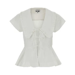 Regenerative Cotton Poplin Collar Blouse