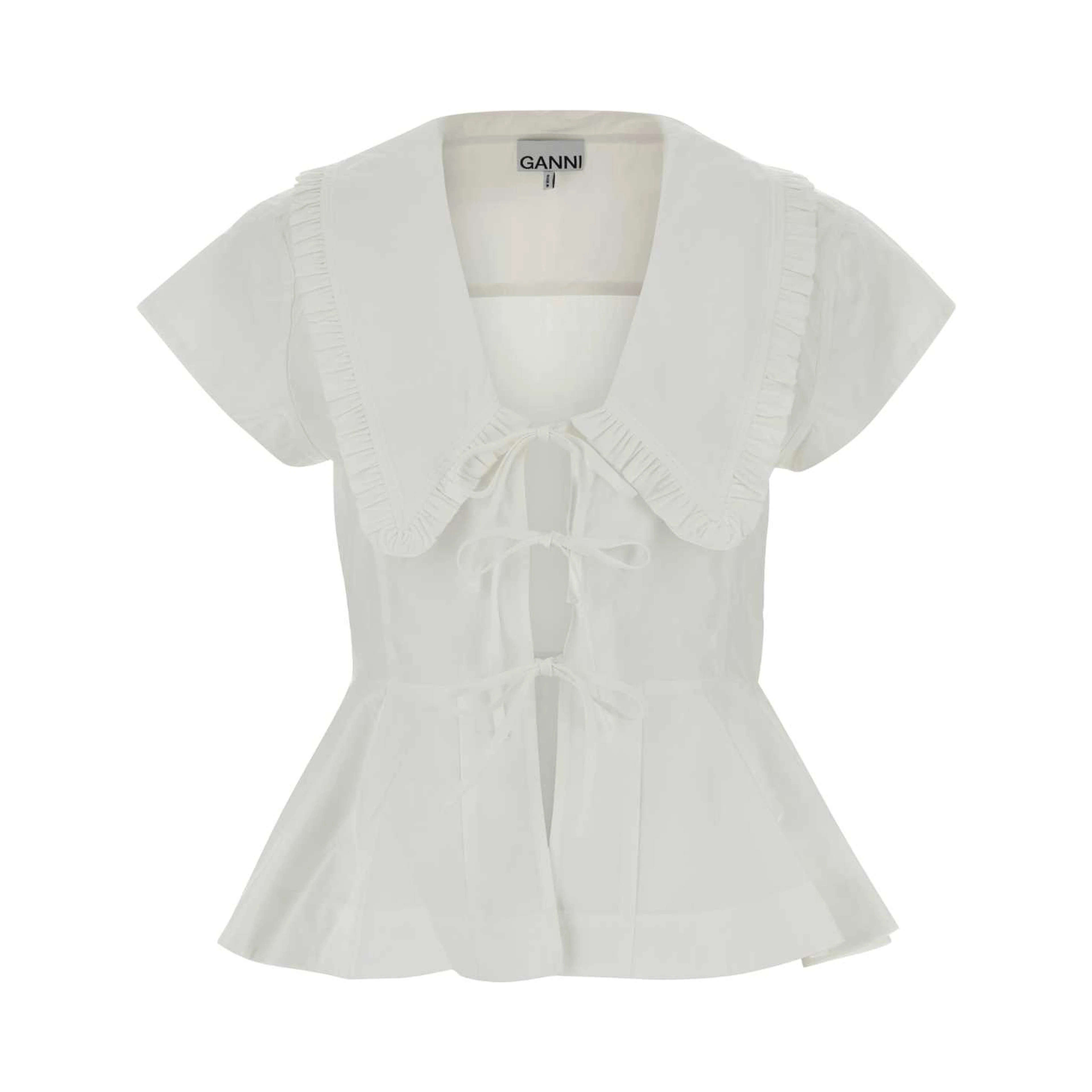 Regenerative Cotton Poplin Collar Blouse
