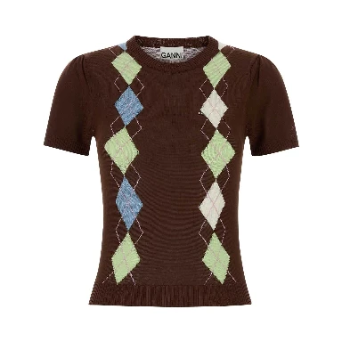Light Cotton Argyle T-shirt