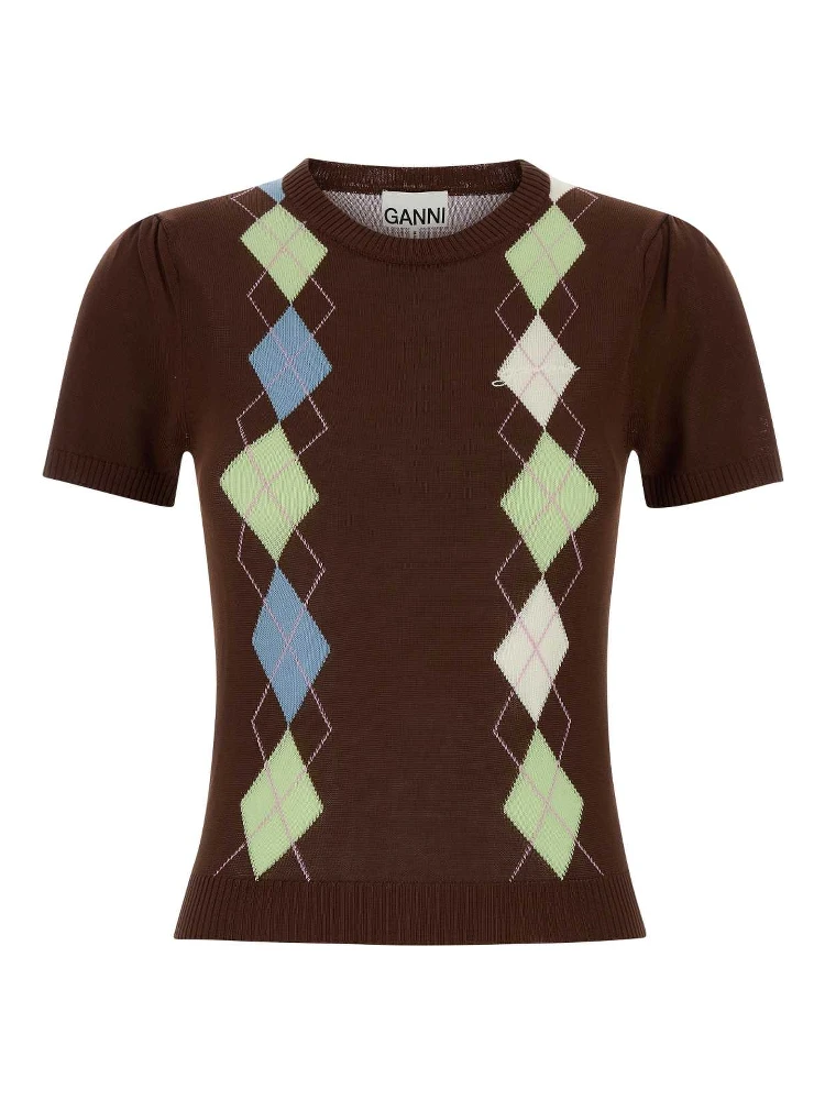 Light Cotton Argyle T-shirt
