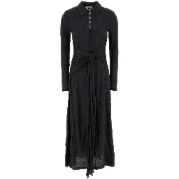 MODAL JERSEY LONG SLEEVE MAXI TIE DRESS
