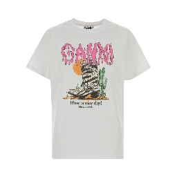 Basic cotton Western zebra boot tee