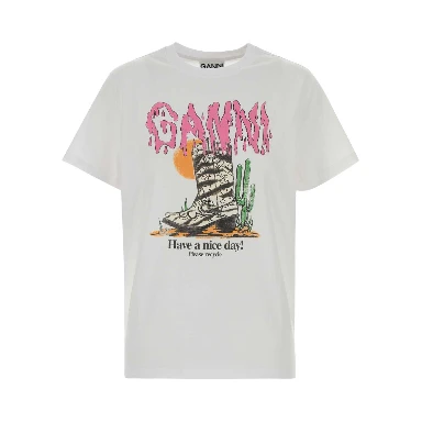 Basic cotton Western zebra boot tee