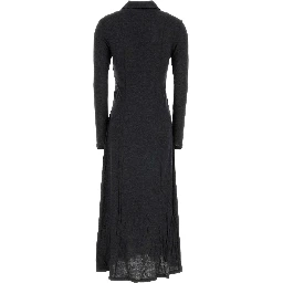 MODAL JERSEY LONG SLEEVE MAXI TIE DRESS