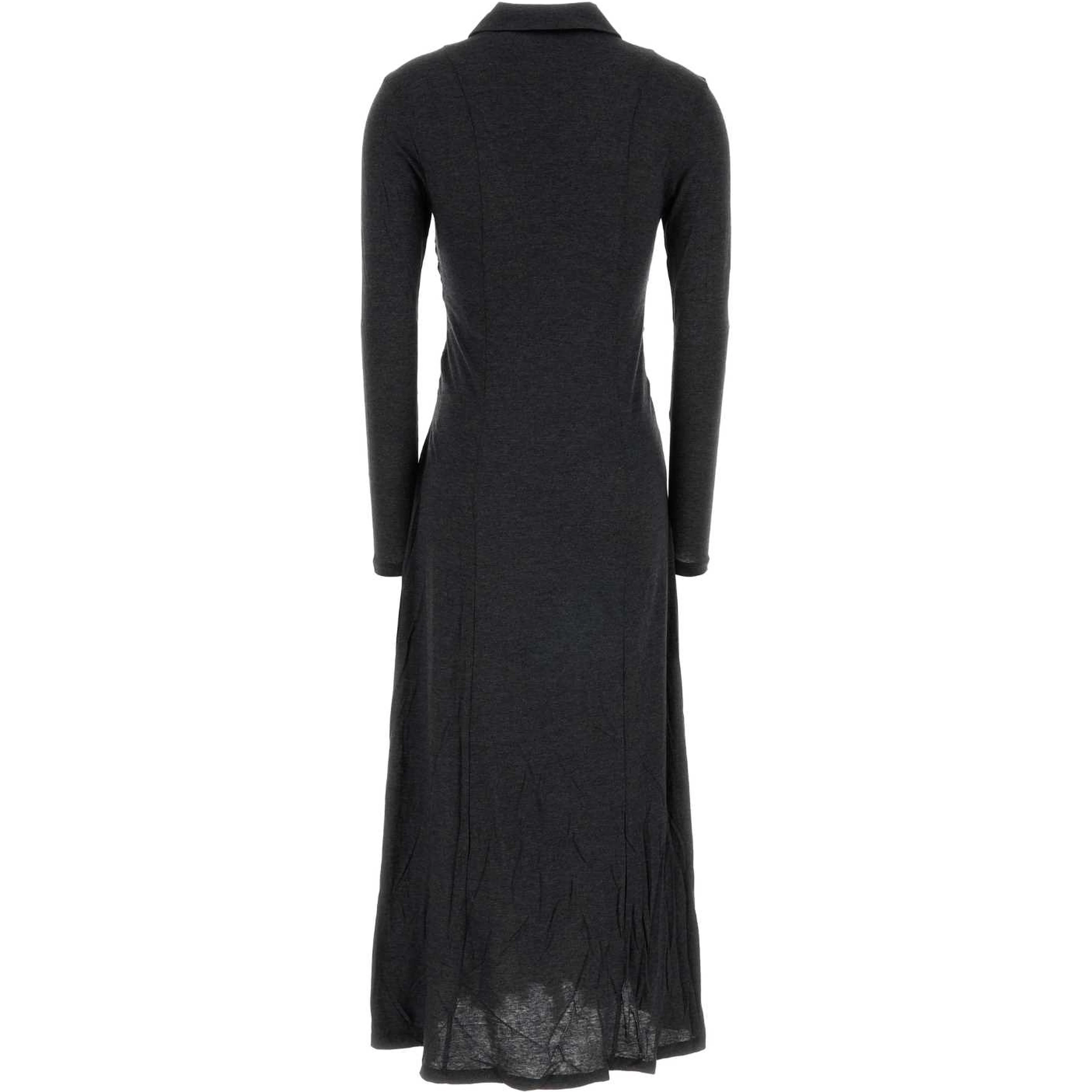 MODAL JERSEY LONG SLEEVE MAXI TIE DRESS