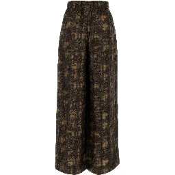Printed Silk Twill Elasticated Pants
