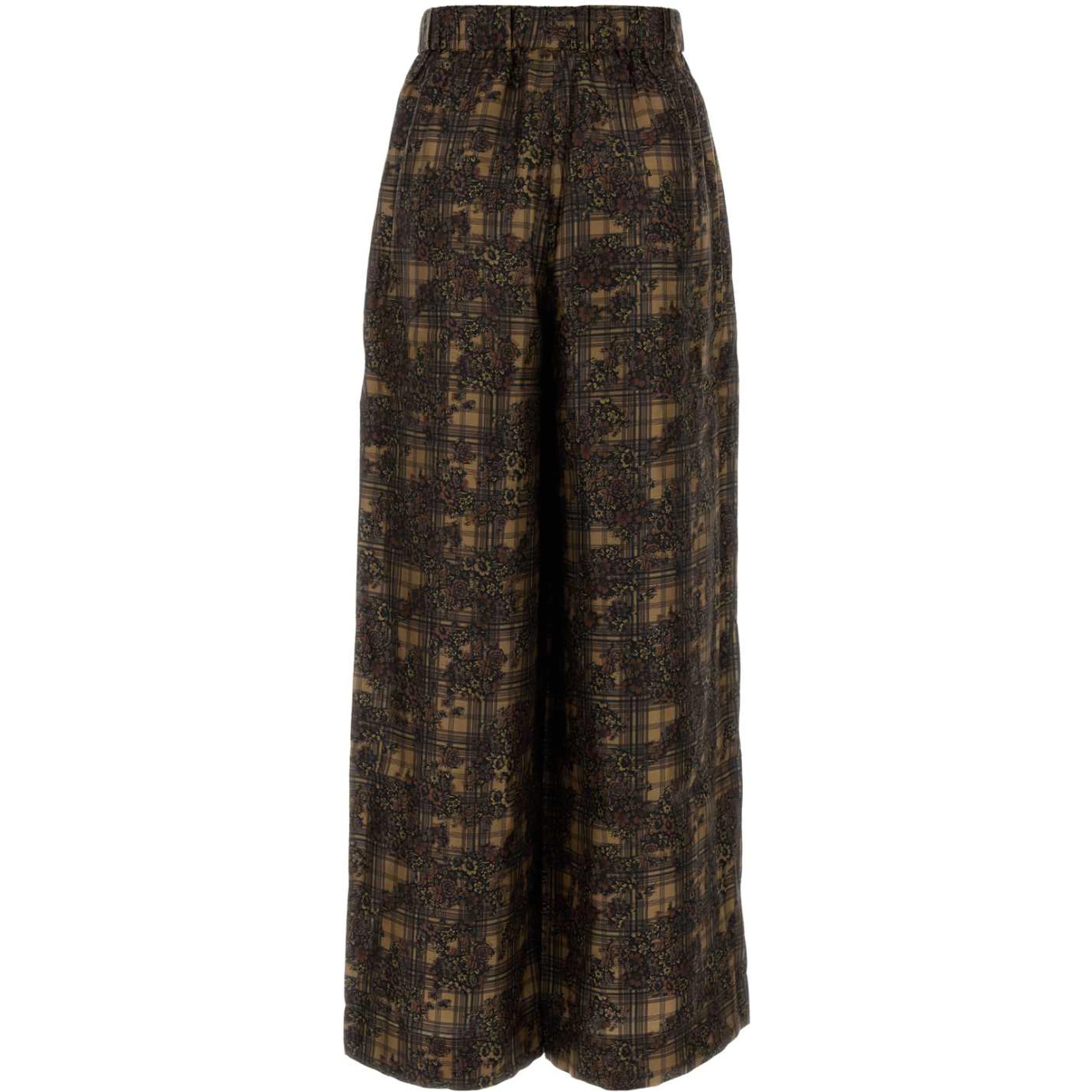 Printed Silk Twill Elasticated Pants
