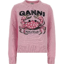 Graphic Wool Sweater Crab