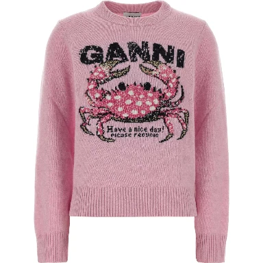 Graphic Wool Sweater Crab