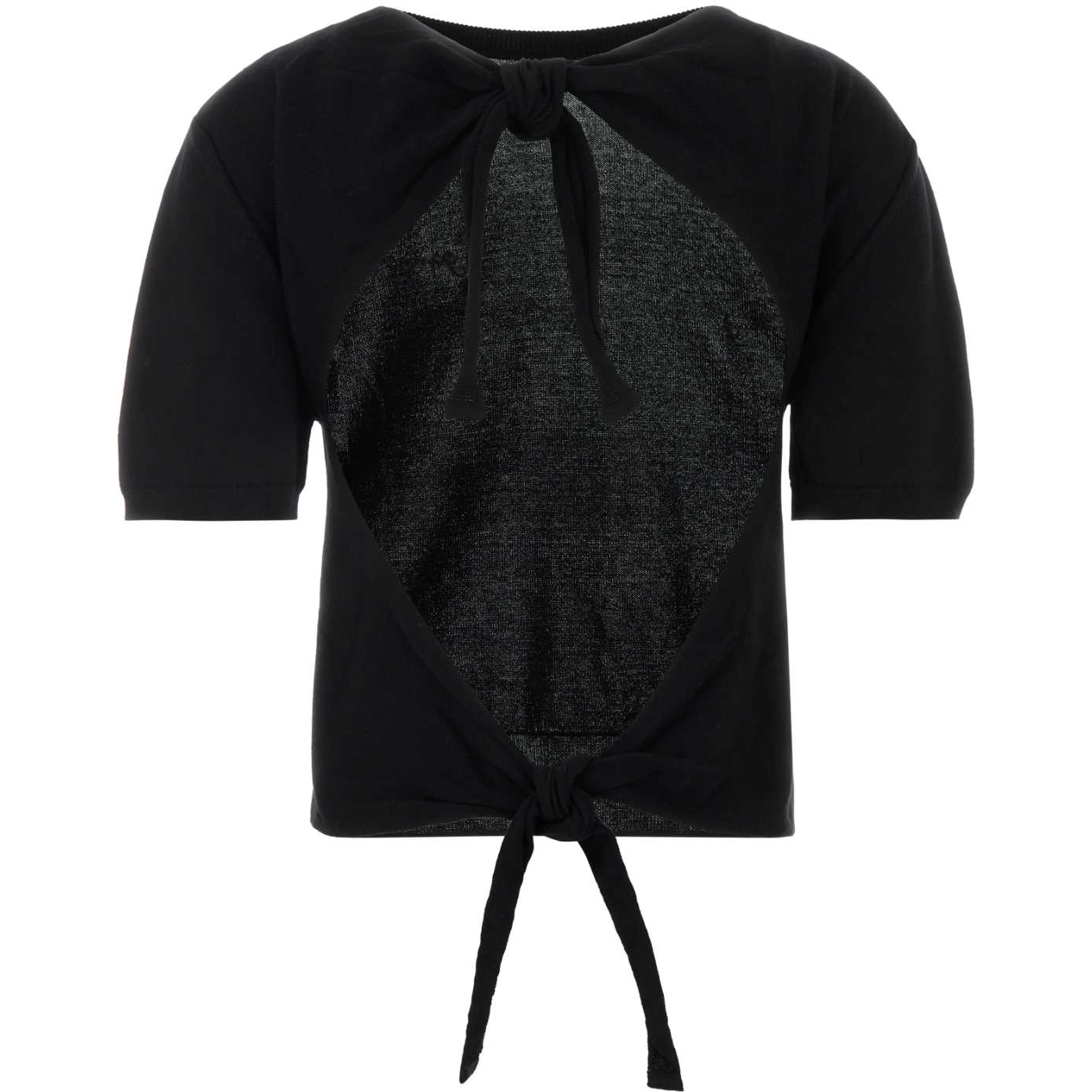 SHEER COTTON BACK TIE TOP