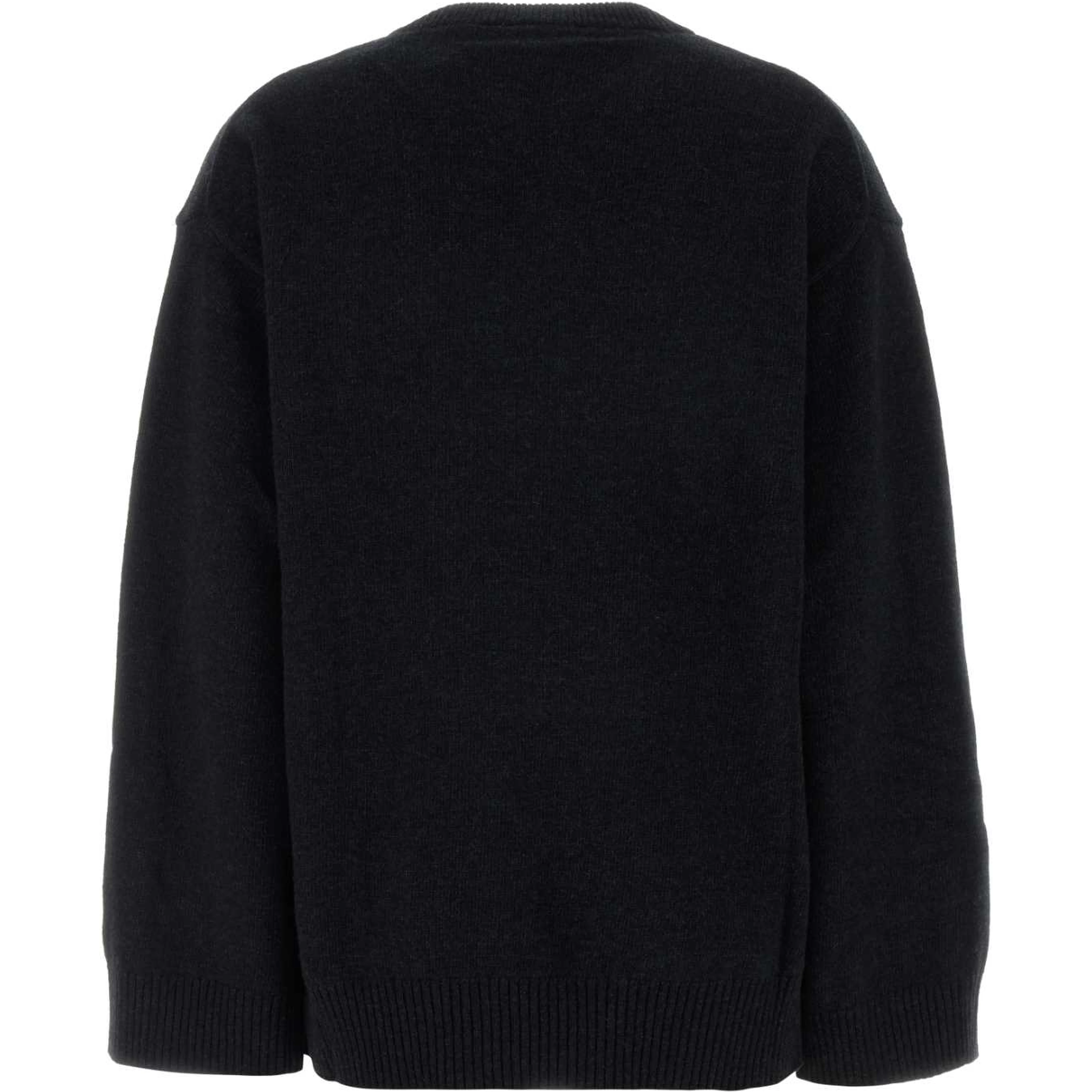 Graphic Wool Oversized Sweater Flowers