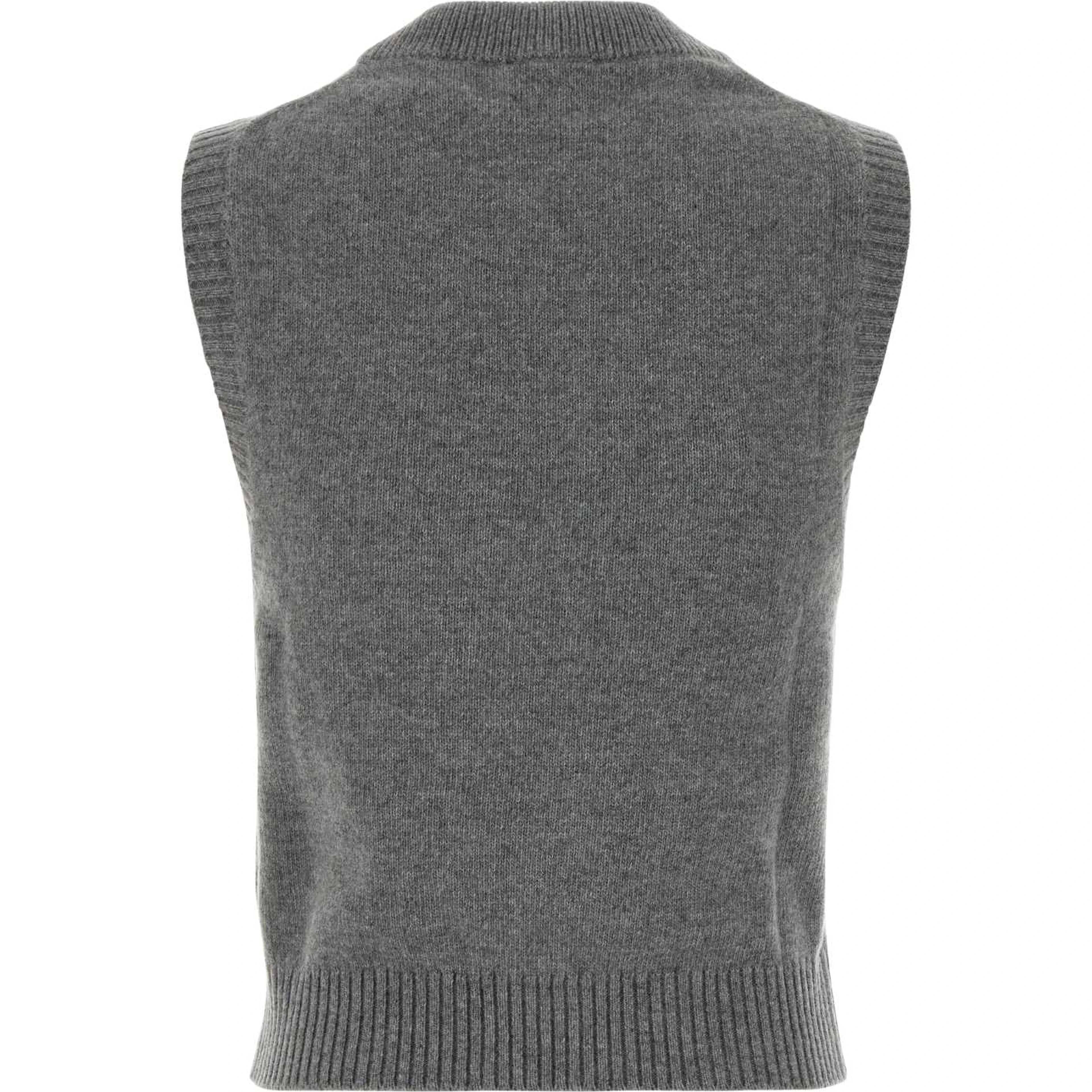 Graphic Wool Vest Flowers