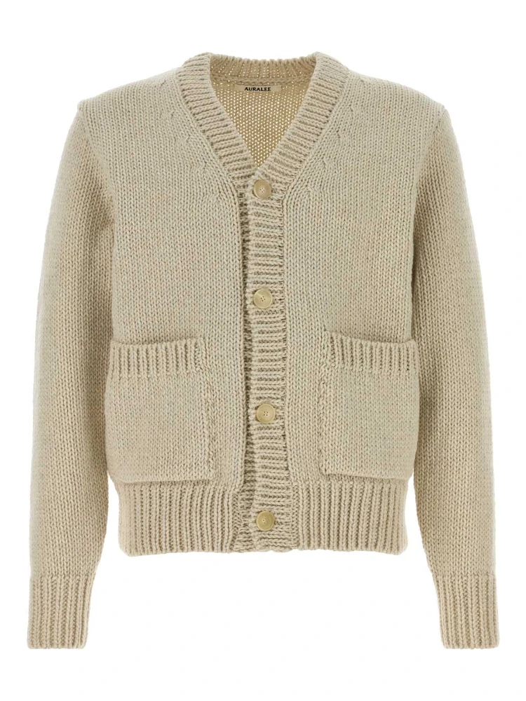 WOOL CASHMERE FELTED KNIT CARDIGAN