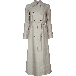 WOMEN LONG RAGLAN TRENCH LIGHT PRESSED WOOL