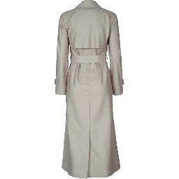 WOMEN LONG RAGLAN TRENCH LIGHT PRESSED WOOL