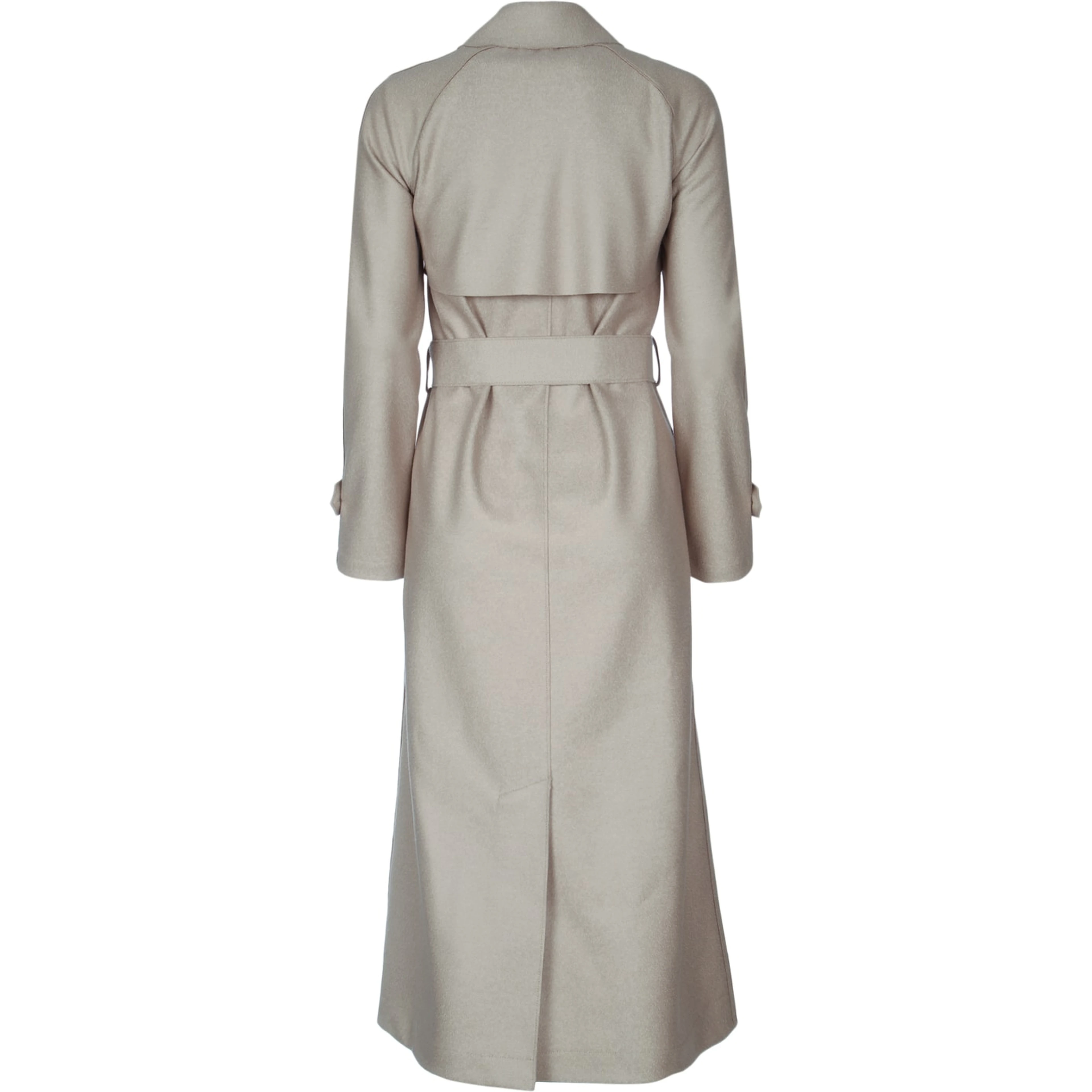 WOMEN LONG RAGLAN TRENCH LIGHT PRESSED WOOL