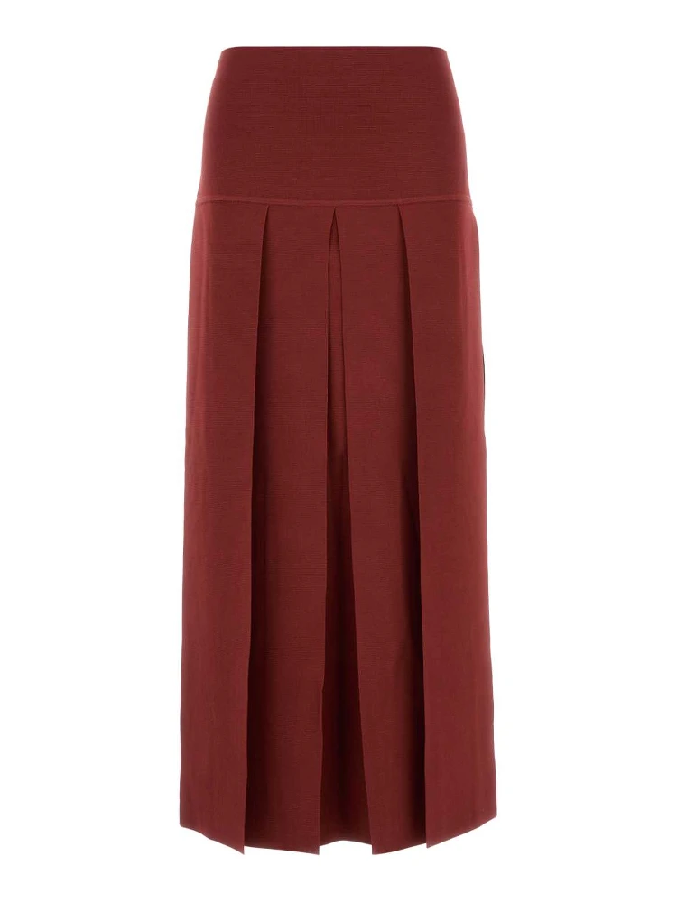 MIDI SKIRT TEXTURED PLEATS