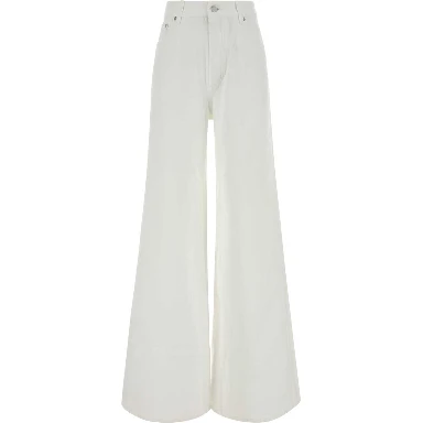 PALAZZO SHORTS LIGHT WHITE DENIM
