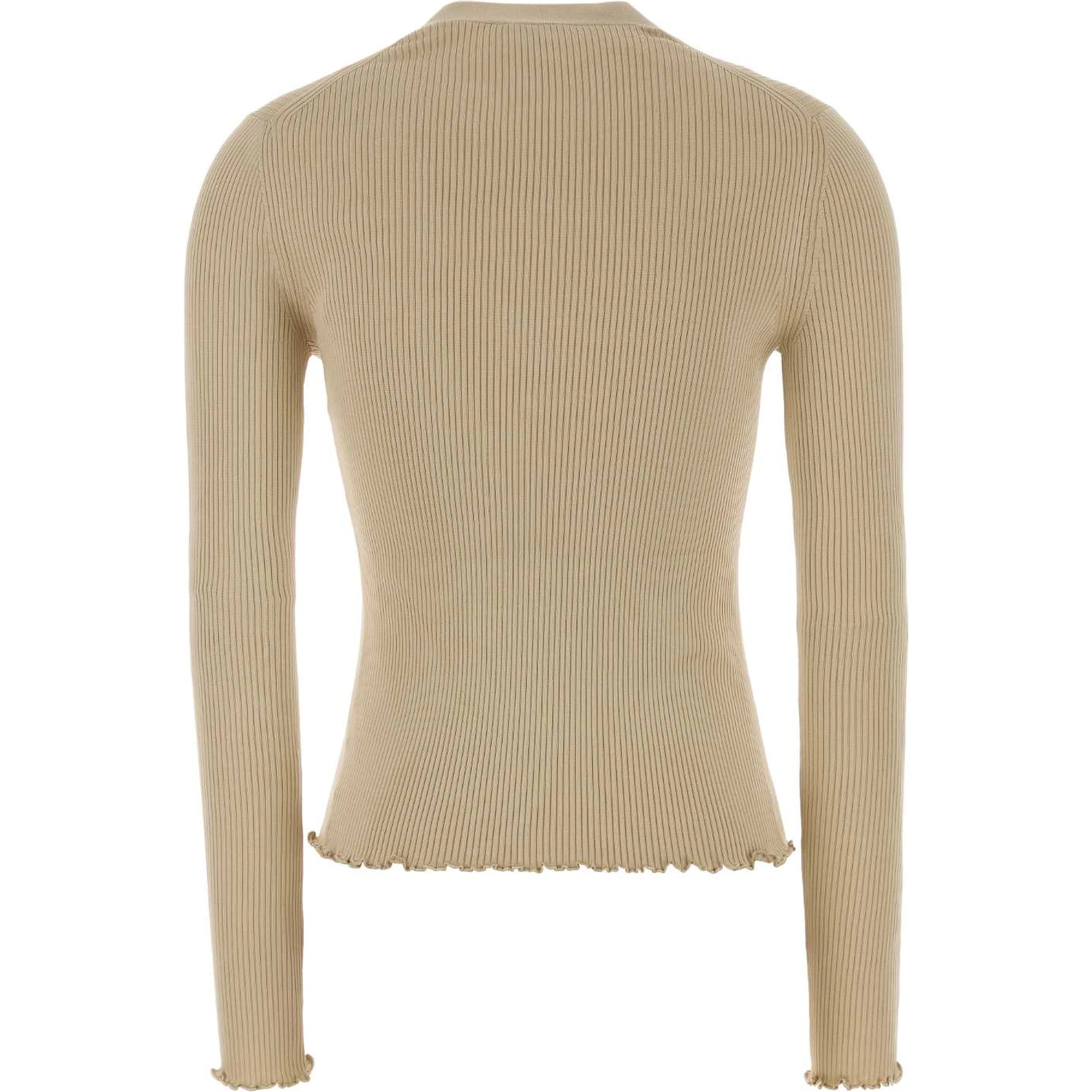 LS TOP SILK RIB KNIT