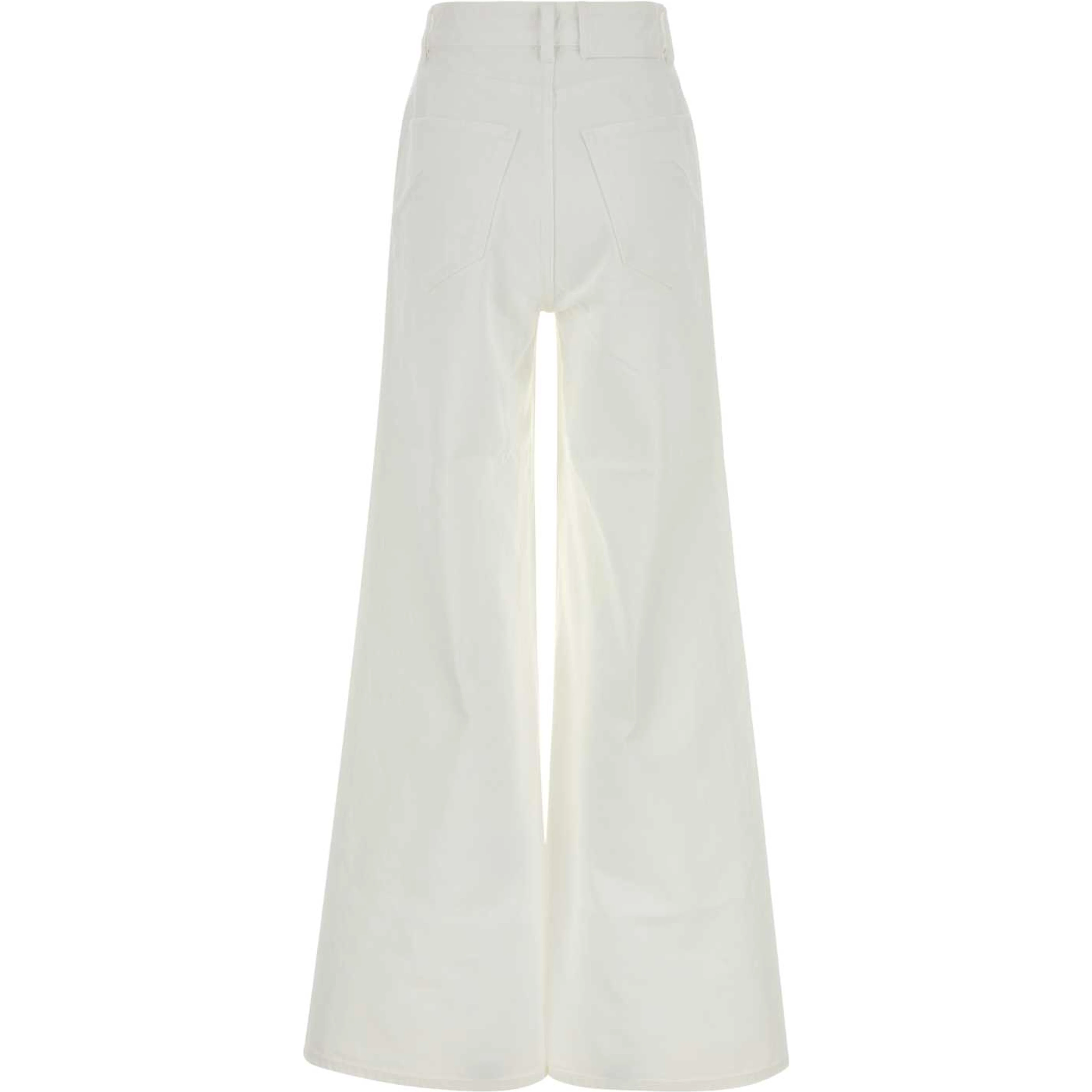 PALAZZO SHORTS LIGHT WHITE DENIM