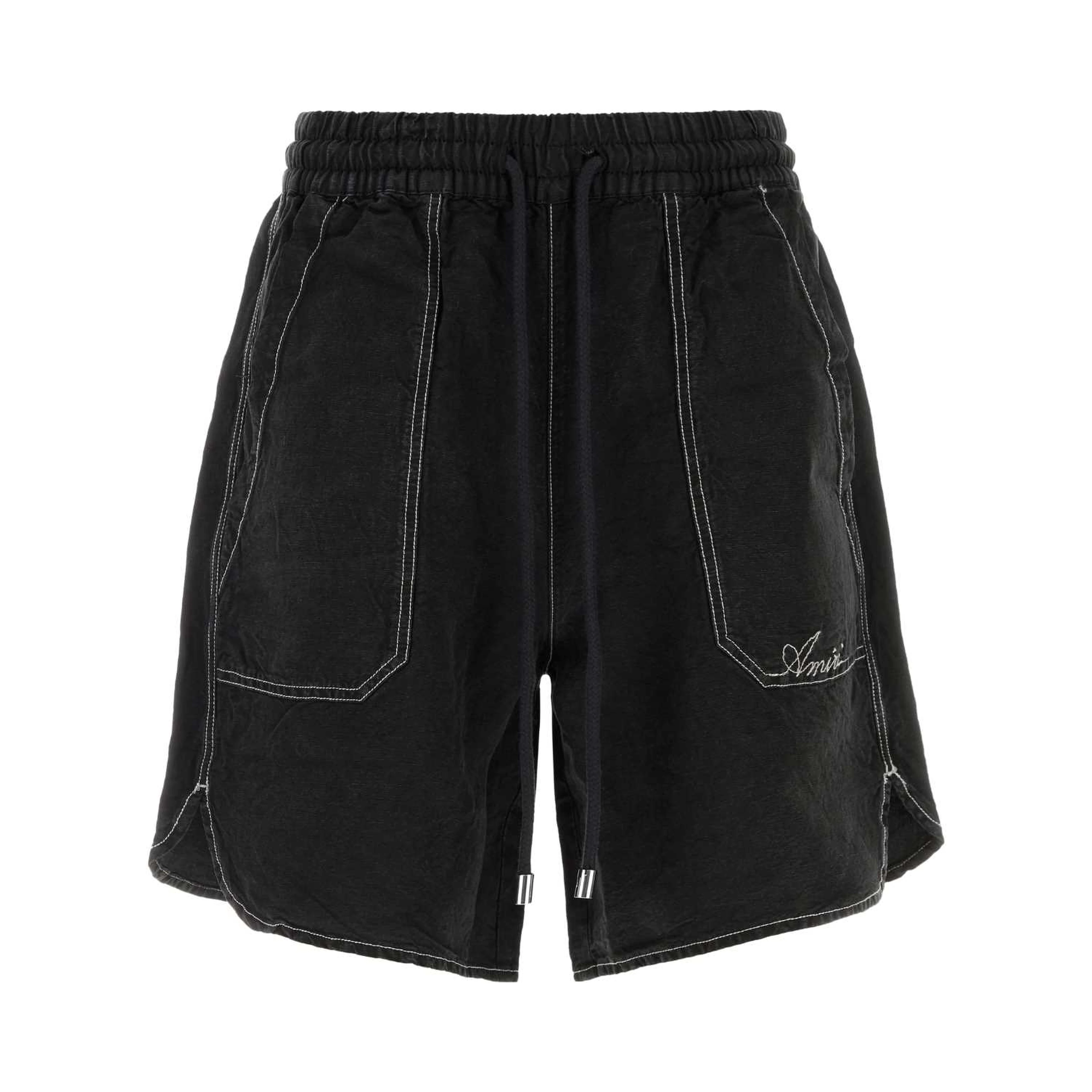 SCRIPT LINEN GD SHORT