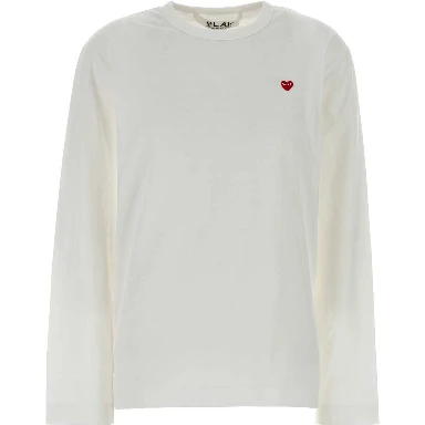 LONG SLEEVE TEE SMALL RED HEART