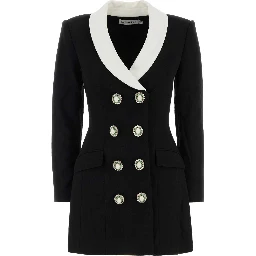 BLACK TAILORED BLAZER MINI DRESS