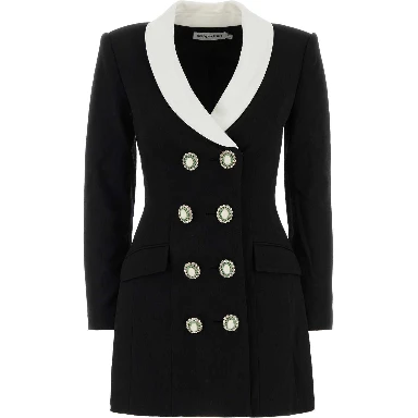 BLACK TAILORED BLAZER MINI DRESS