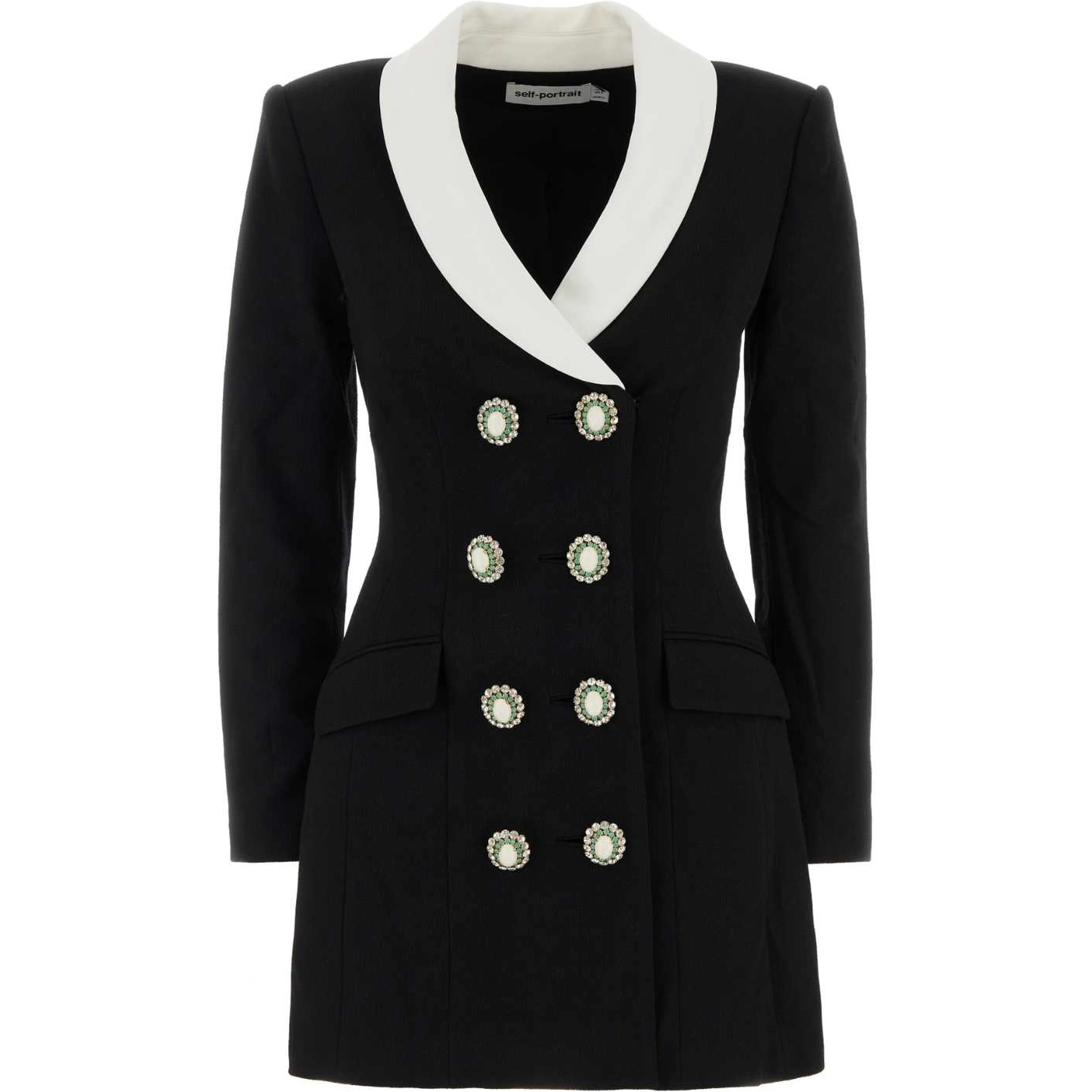 BLACK TAILORED BLAZER MINI DRESS