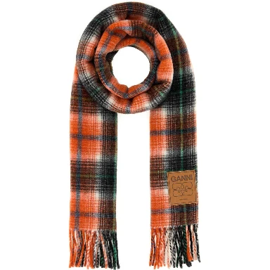 Compact Wool Scarf Checks