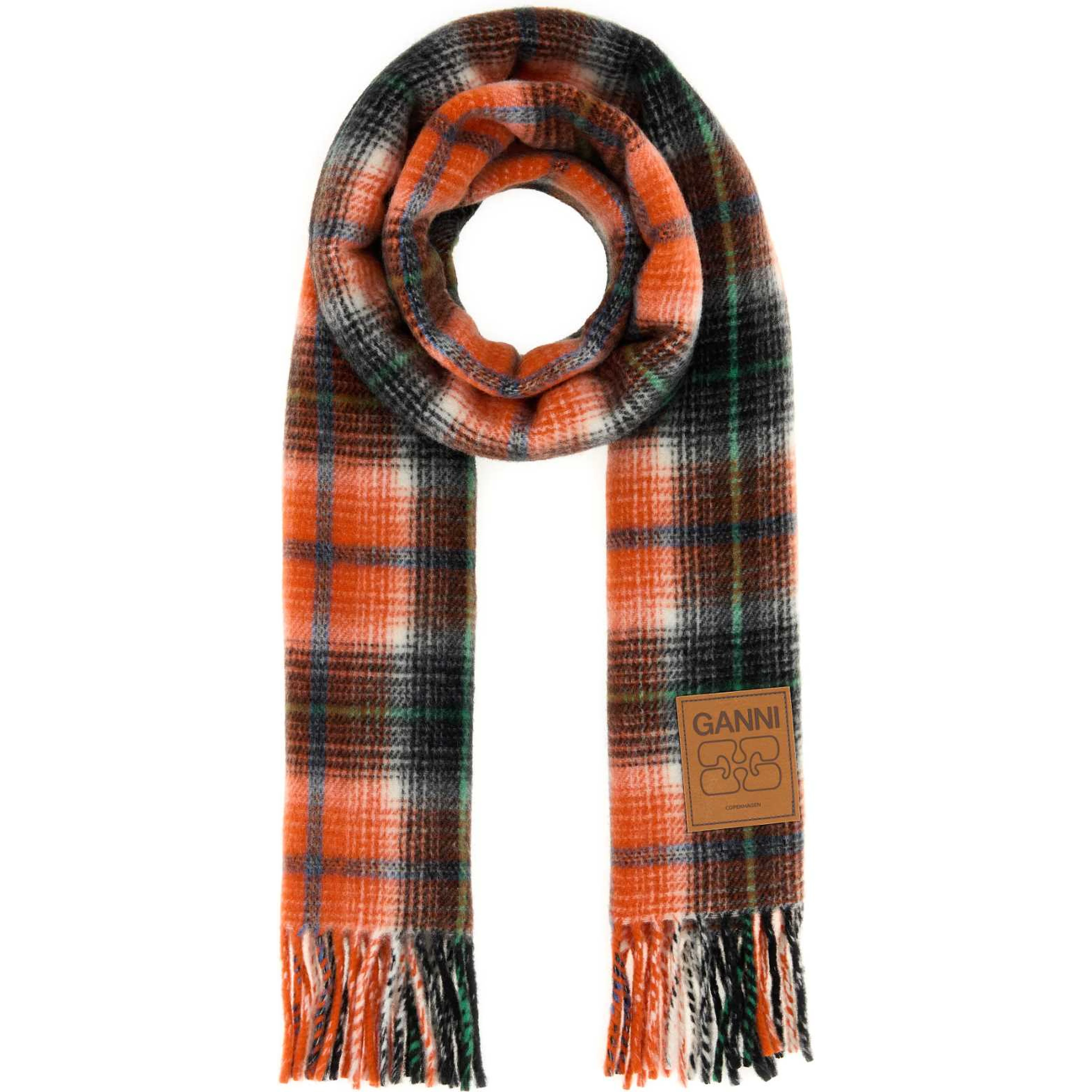 Compact Wool Scarf Checks