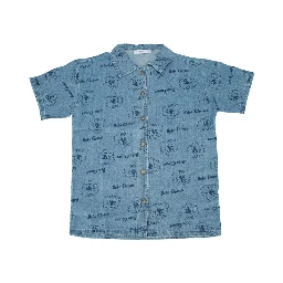 PICKLE THE DOG ALL OVER DENIM SHIRT
