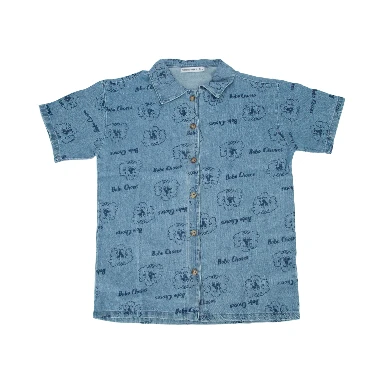 PICKLE THE DOG ALL OVER DENIM SHIRT