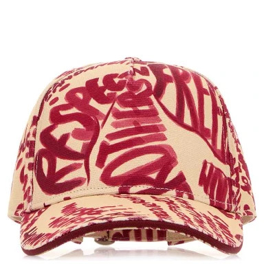 BASEBALL CAP - CANVAS+STAMPA ALL OVER HIBISCUS - P