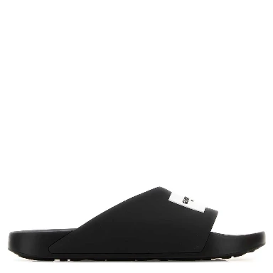 LABEL SLIDE FLAT SANDAL