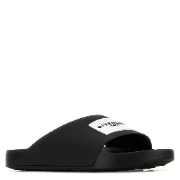 LABEL SLIDE FLAT SANDAL