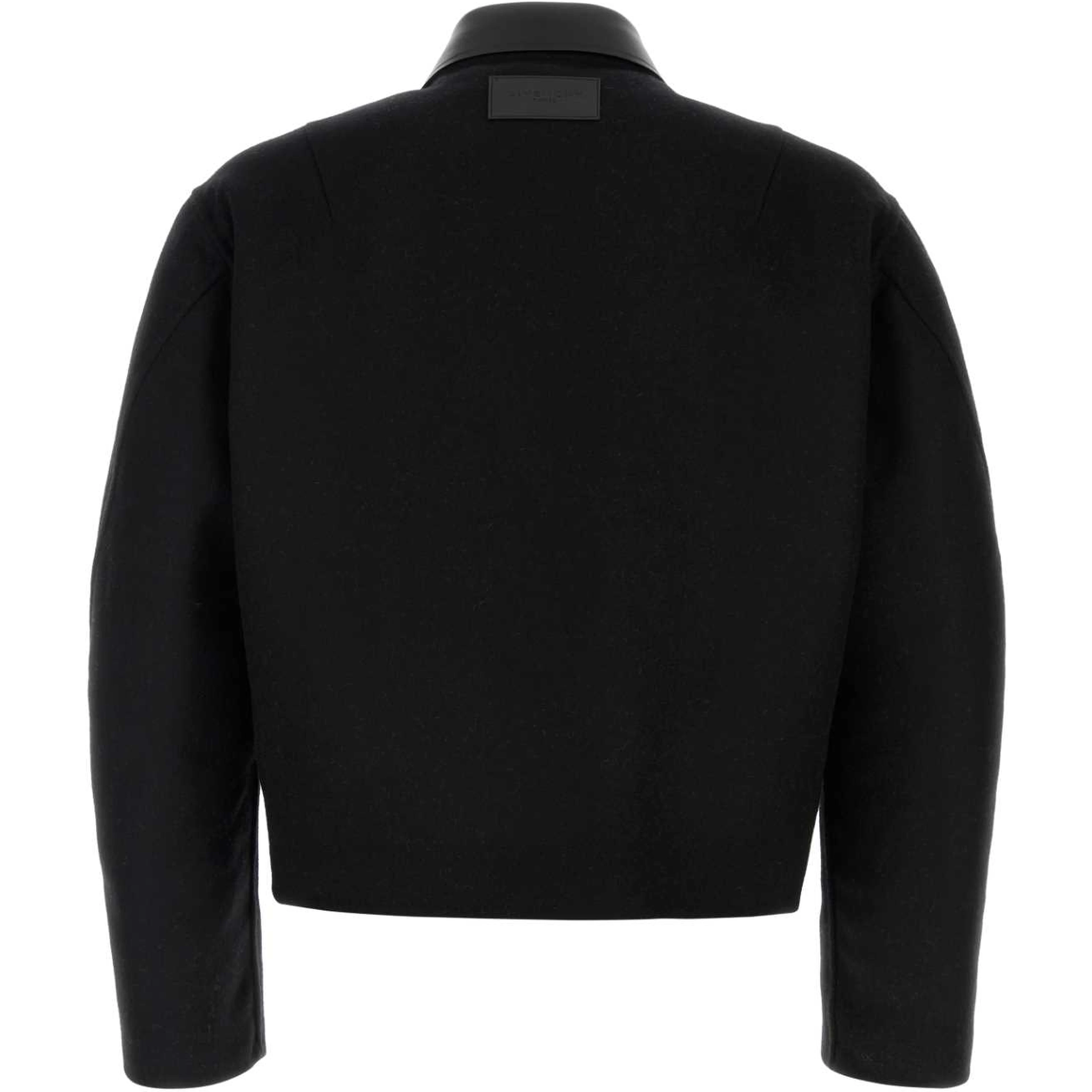 BLOUSON WITH LEATHER COLLAR